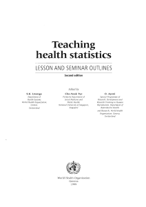 Teaching health statistics - World Health Organization