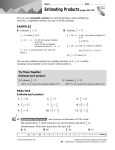 7-1 Estimating Products(pages 268–270)