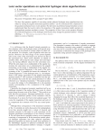 Lenz vector operations on spherical hydrogen atom