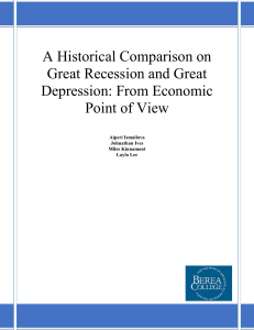 A Historical Comparison on Great Recession and Great Depression