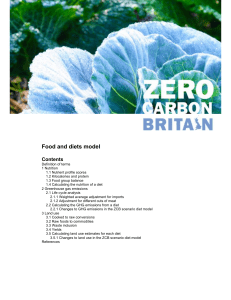 Food and diets - Zero Carbon Britain