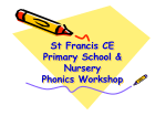 Parents Phonics workshop - St Francis Primary School and Nursery