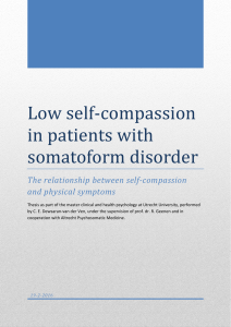 Low self-compassion in patients with somatoform disorder