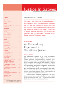 An Extraordinary Experiment in Transitional Justice