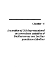 Chapter - 6 Evaluation ofCNS depressant and anticonvulsant