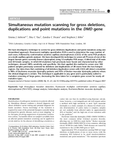 Simultaneous mutation scanning for gross deletions