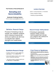 Sampling and Generalisability