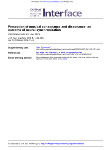 Perception of musical consonance and dissonance