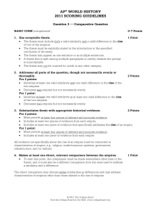 ap® world history 2011 scoring guidelines - AP Central