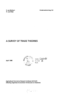 a survey of trade theories - Wageningen UR E