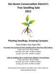 Tree Seedling Sale 2015 - Van Buren Conservation District