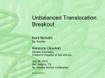 Unbalanced Translocation Breakout