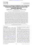 Signatures of nitrogen limitation in the elemental composition of the