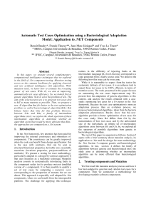 Automatic Test Cases Optimization using a Bacteriological