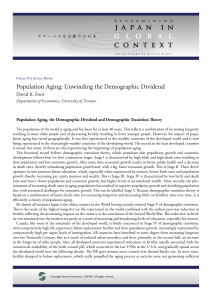Population Aging: Unwinding the Demographic Dividend