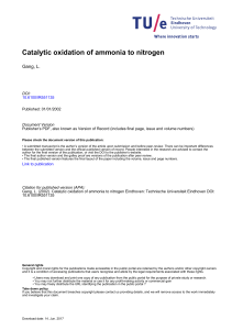 Catalytic oxidation of ammonia to nitrogen