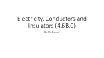 Electricity, Conductors and Insulators (4.6B,C)