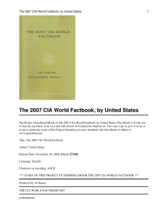 The 2007 CIA World Factbook - The Free Information Society