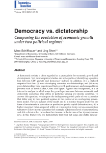 Democracy vs. dictatorship