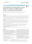 The effectiveness of interventions to treat obesity in survivors of