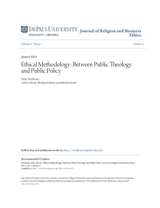 Ethical Methodology: Between Public Theology and