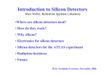 Introduction to Silicon Detectors