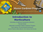 INTRODUCTION TO HORTICULTURE