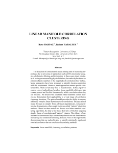 linear manifold correlation clustering