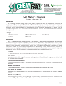 Ash Water Titration