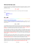 Wind and the Gas Laws PV = nRT PV = nRT