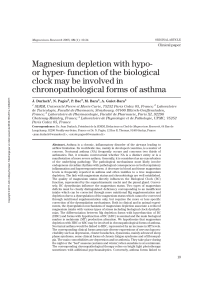 Magnesium depletion with hypo- or hyper