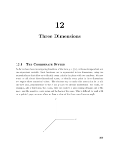 Chapter 12: Three Dimensions