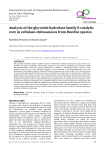 Analysis of the glycoside hydrolase family 8 catalytic core in