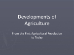 Developments of Agriculture