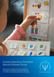 Autism Spectrum Disorders - Best Practice Guidelines