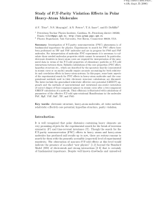 Study of P,T-Parity Violation Effects in Polar Heavy