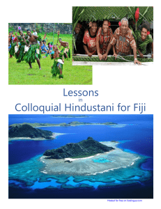 Lessons in Colloquial Hindustani for Fiji