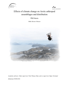 Effects of climate change on Arctic arthropod assemblages and