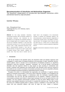 Biocommunication of Unicellular and Multicellular Organisms