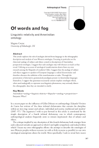 Of words and fog