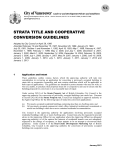 Strata Title and Cooperative Conversion