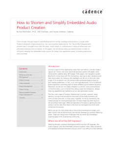 How to Shorten and Simplify Embedded Audio Product