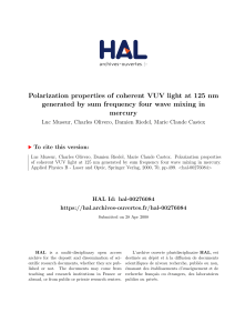 Polarization properties of coherent VUV light at 125