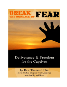 Chapter 1 Are you a slave to fear?