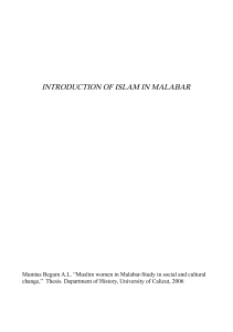 introduction of islam in malabar