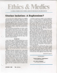 0 0 Uterine Isolation: A Euphemism?