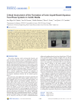 Critical Assessment of the Formation of Ionic-Liquid - PATh