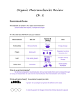 Organic Macromolecules Review Ch. 2