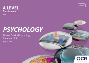 OCR A Level Psychology Delivery Guide