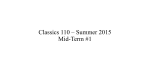 Classics 110 – Summer 2015 Mid